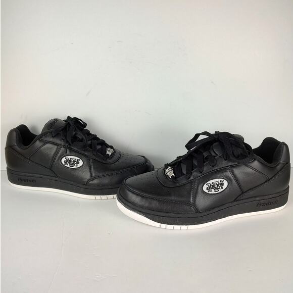 Rare VTG Reebok NFL New York Jets black streetwear sportswear sneakers mens 10.5 - Picture 2 of 8